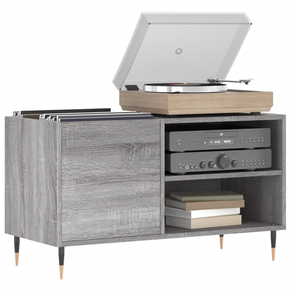 "2026 Aktion" Plattenschrank - CLORIS - CD-Ständer - Medienregal - Grau Sonoma 85x38x48 cm Holzwerkstoff - NeuMöbel1235767