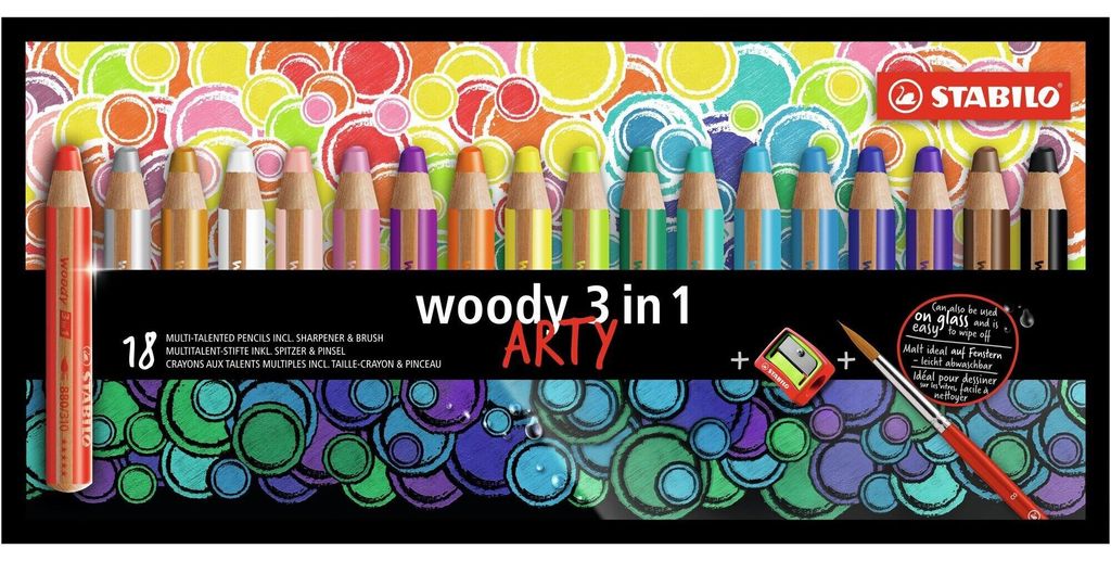 STABILO woody 3 in 1, Viacfarebný, 18 kusov Obrázok produktu 