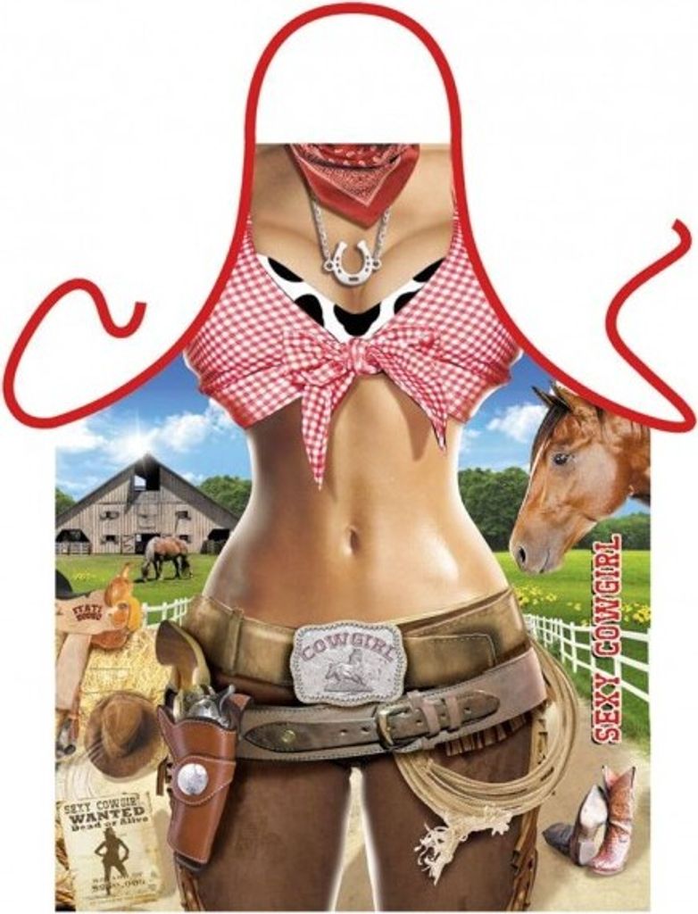 Grill u. Küchenschürze - Sexy Cowgirl