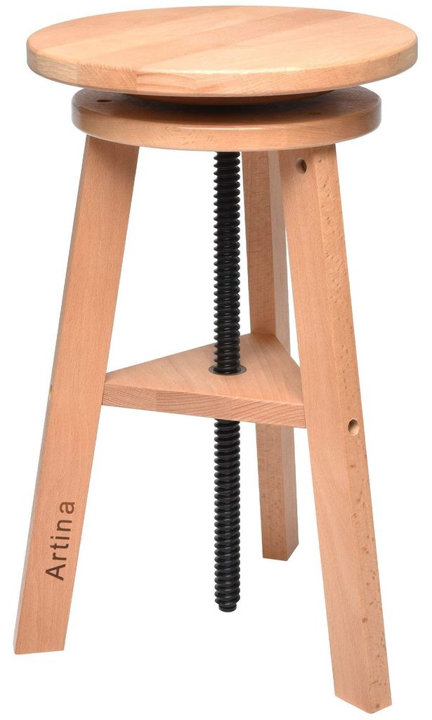 Artina Malhocker Arles Ø 30 cm Drehhocker Buchen-Holz, Produktbild 