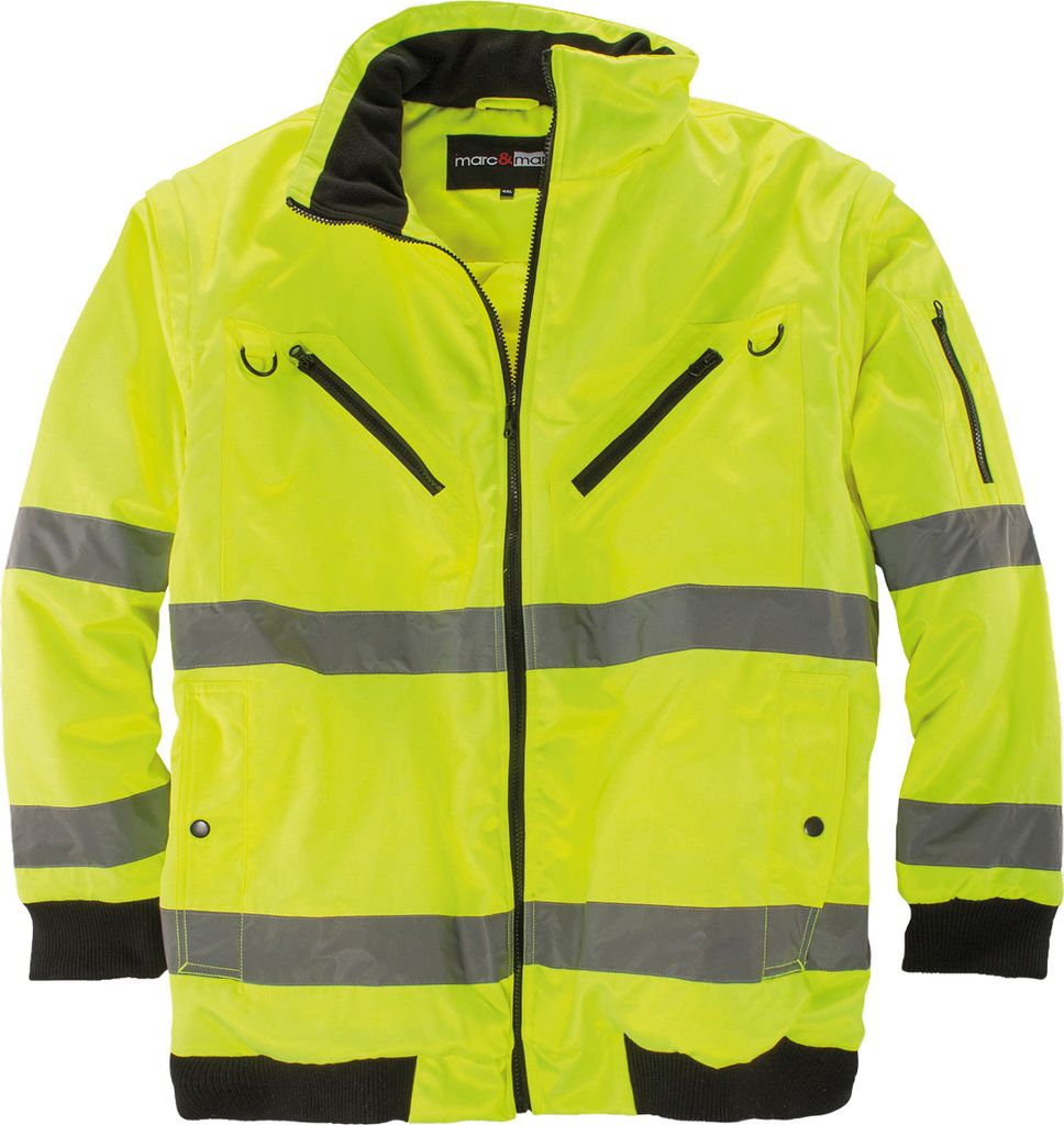 Marc & Mark 2in1 Arbeitsschutzjacke gelb Übergröße