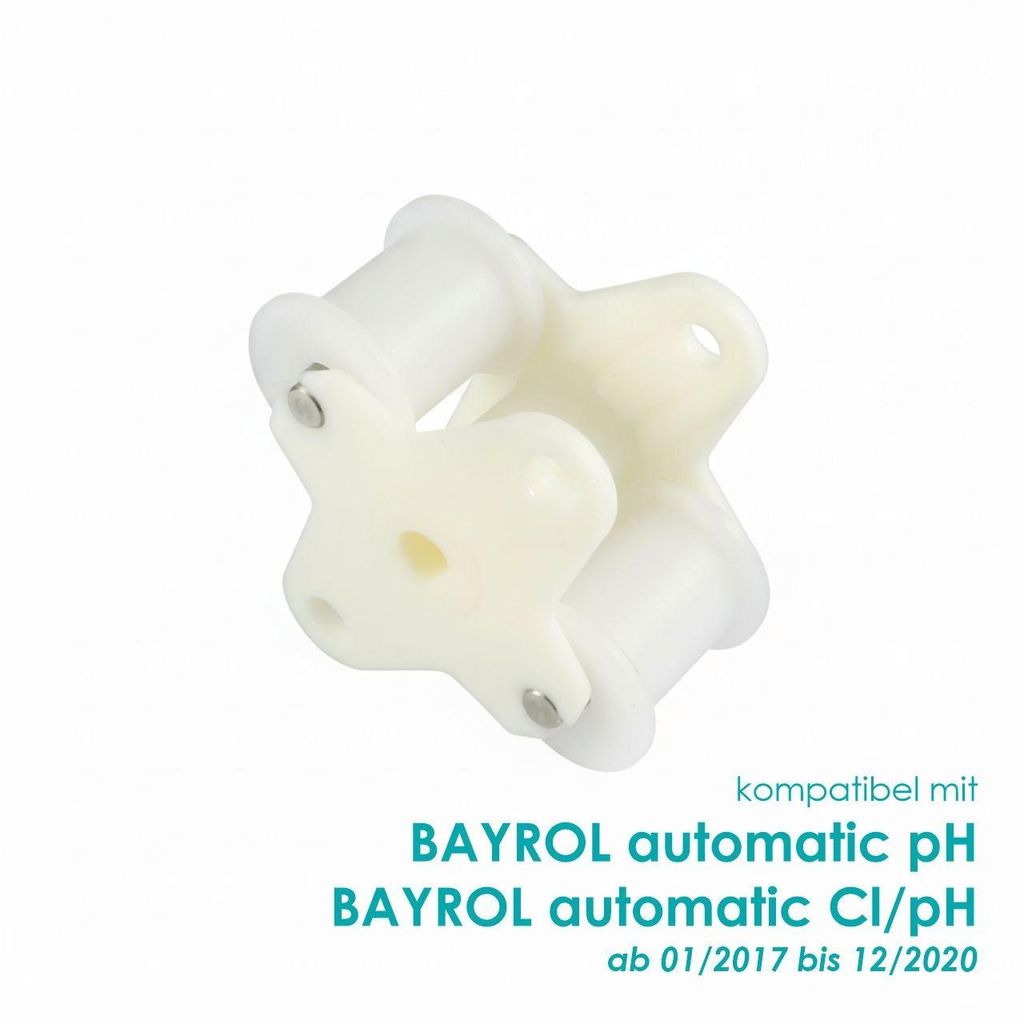 GT BAYROL Rotor Drehkreuz #150013 für Anlagen von 2017-12/2020 Pumpenrotor BRAM Schlauchpumpen - für BAYROL automatic ph Anlagen und ph/Cl Anlagen
