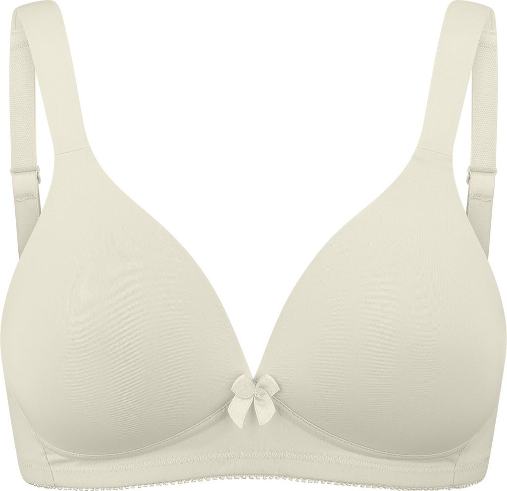NATURANA Basic Schalen-BH ohne Bügel Nahtlose Cups, Gepolsterte Entlastungsträger, Bequemes Tragegefühl