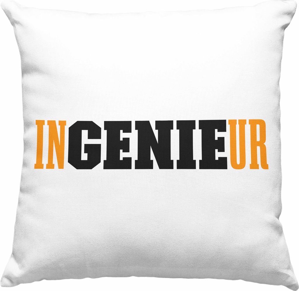 Trendation - Ingenieur Deko-Kissen mit Füllung 40x40 Gadget Geschenk Ingeneur Deko-Kissen mit Füllung 40x40 Geschenkidee (Blau)