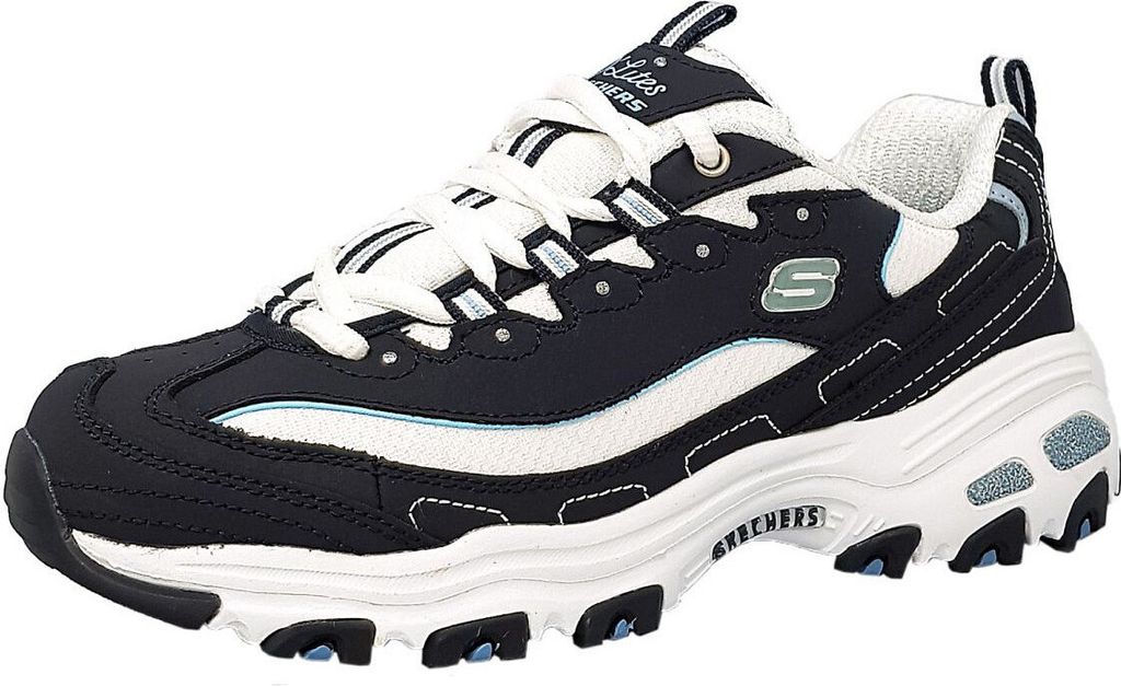 Sneaker Skechers da donna D'Lites Biggest Fan Blu/Bianco Immagine del prodotto 