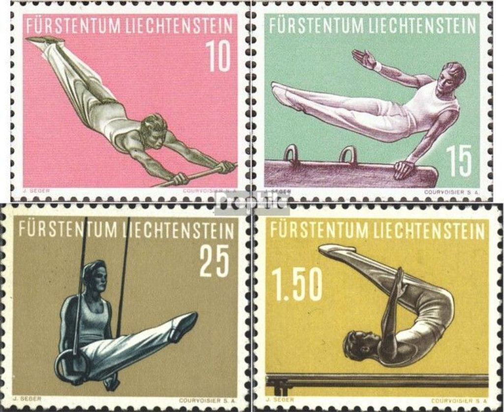 Briefmarken Liechtenstein 1957 Mi 353-356 (kompl.Ausg.) gestempelt Sport