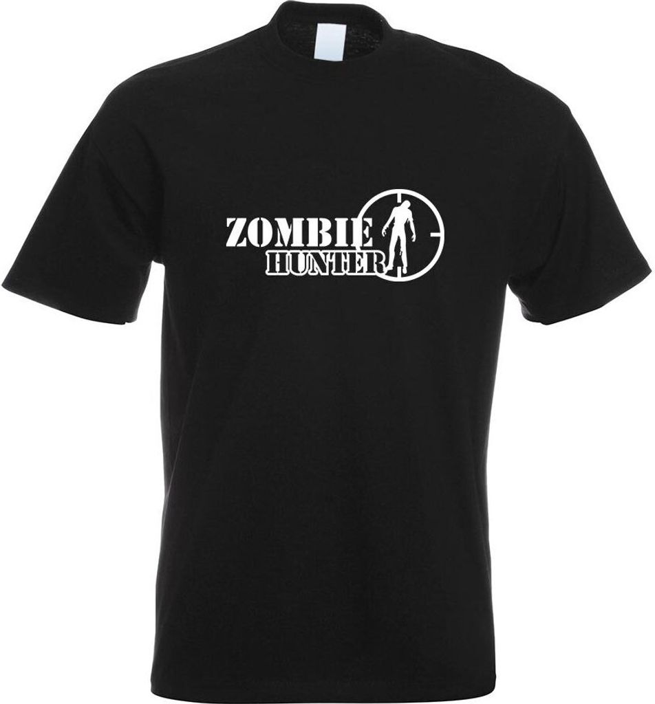 Kiwistar - T-Shirt - schwarz - Zombie Hunter Fadenkreuz Jagd Motiv Bedruckt Funshirt Design Print - mit Motiv Bedruckt - Funshirt Design - Sport - ...