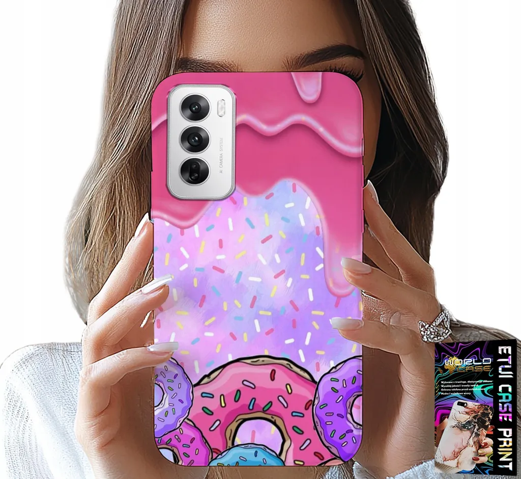 Custodia Antiurto Oppo Reno12 5G Ciambelle - Design Foil Alluminio