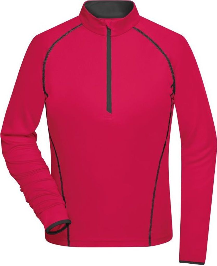 Langarm Funktionsshirt für Fitness und Sport bright-pink/titan, Gr. XS