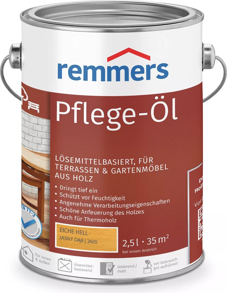 Remmers Pflege-Öl Eiche Hell 2,5 Liter Lösemittelbasiertes, Produktbild 