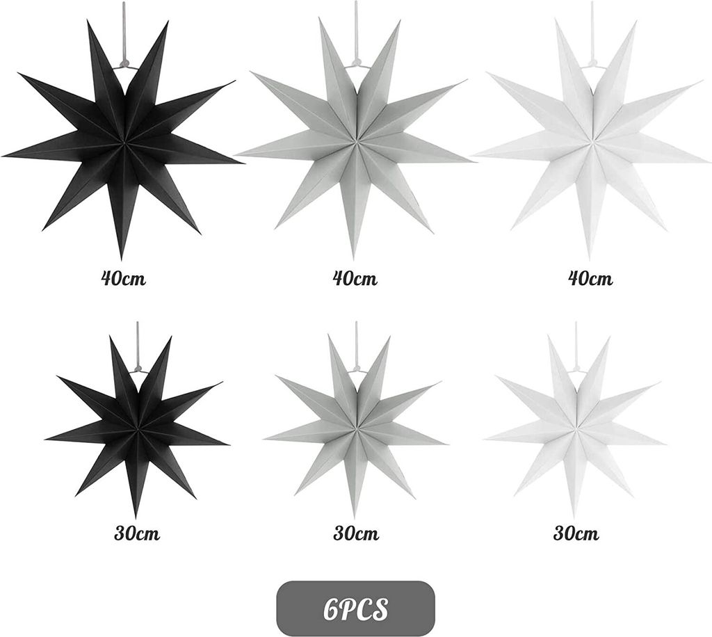 Duqulle Pixel-Stern Weihnachtsbaumspitze - Retro Design, 15x15 Cm