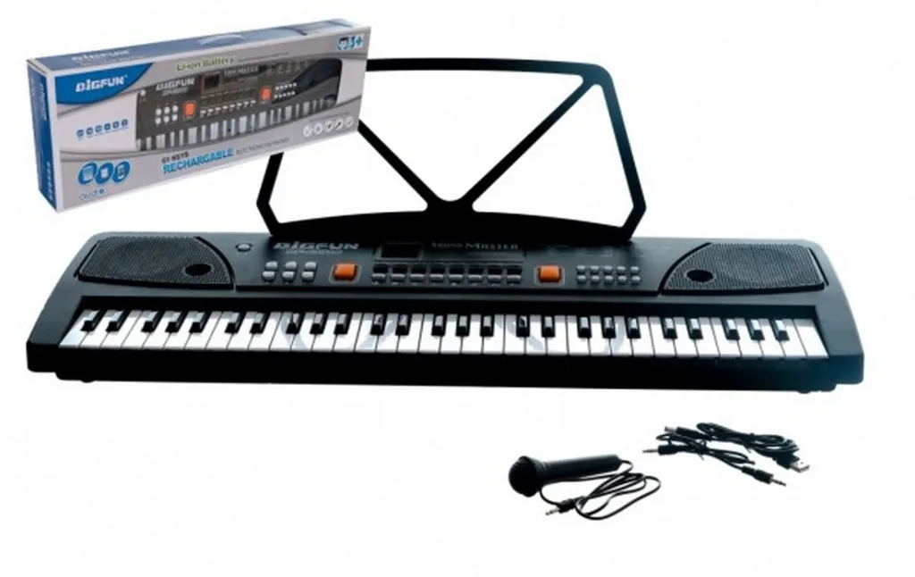 Clavier musical 61 touches 63x20cm batterie Li-ion et entrée micro