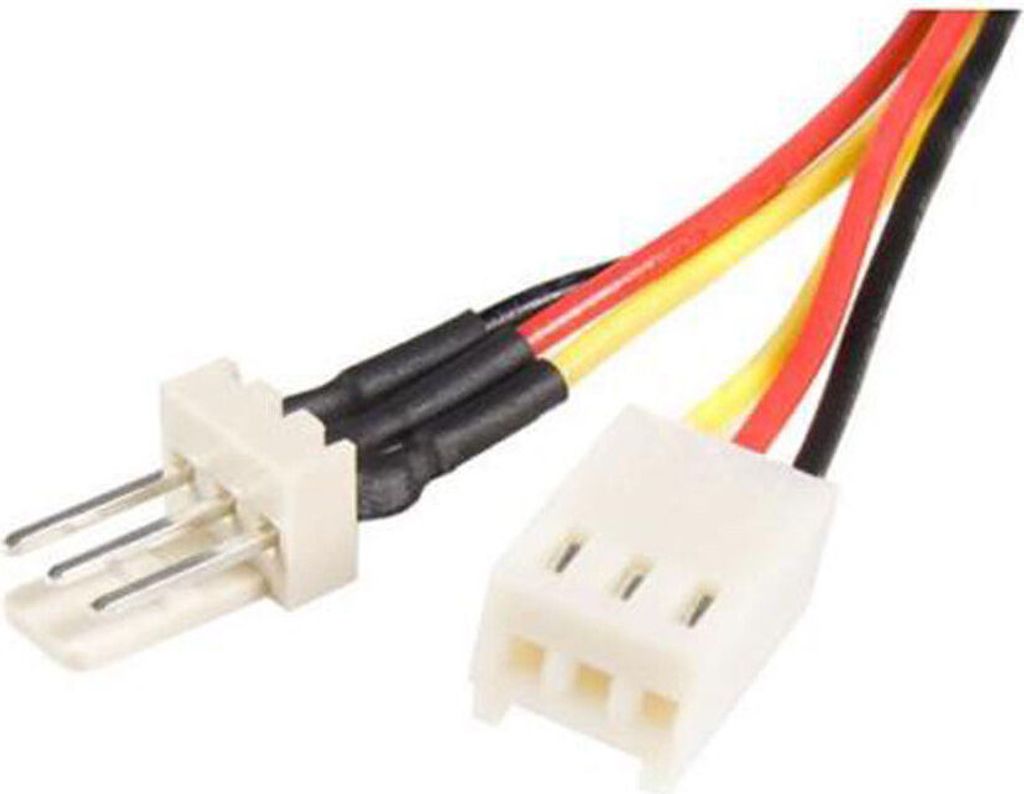 2X 12V 3Pin Buchse auf Stecker PC Lüfter Adapter Splitter Verlängerungskabel BL