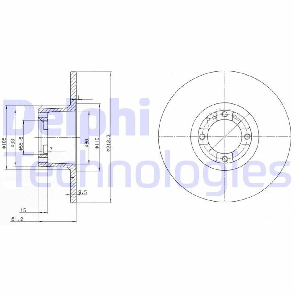 2x DELPHI Bremsscheibe BG2081 für ROVER MINI für AUSTIN Produktbild 