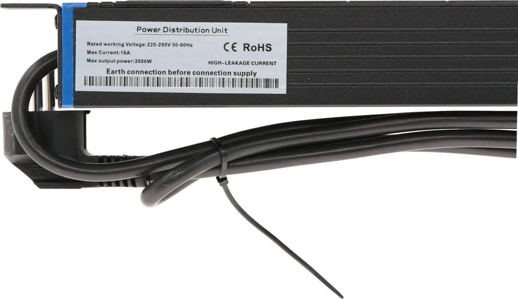 Alimentation PDU 8 Prises C13 pour Baie Informatique DSIT 1U Noir