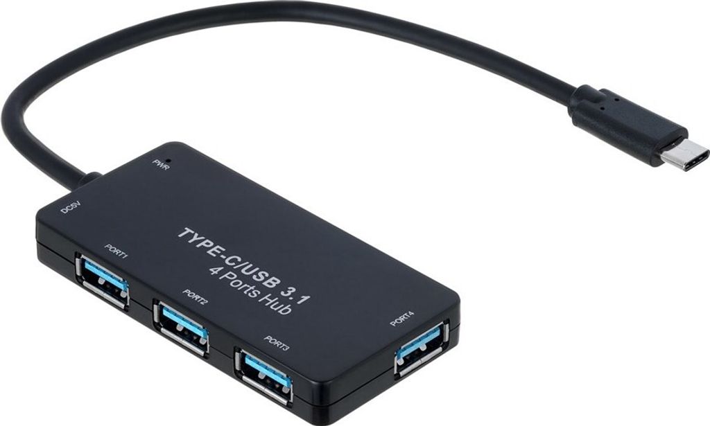 Akyga AK-AD-52 Schnittstellenhub USB 3.2 Gen 2 (3.1 Gen 2) Typ-C 500 Mbit/s Schwarz