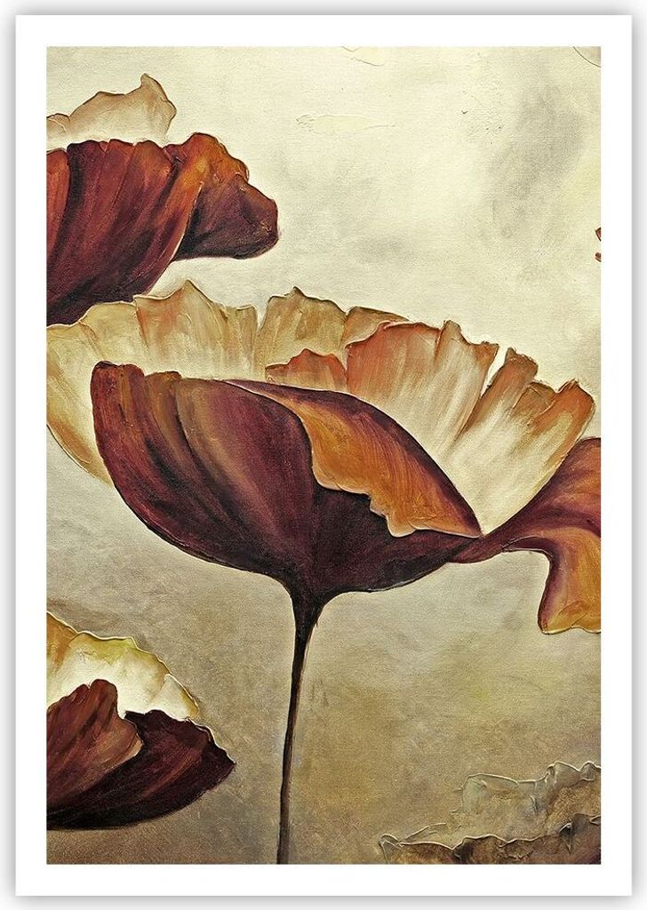 Poster - Poster ohne Rahmen - Mohn Blume Wiese - 70x100 cm - Wand Bild - Wanddeko - Wandbilder - Kunstposter - Wandposter - Bilder - Kunstdruck - W...