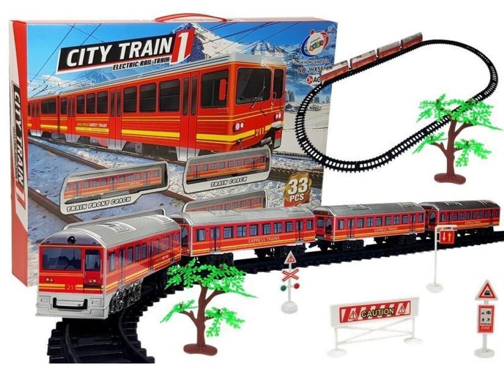 Lean Toys Bahnschiene Zug Batterie Gleise Produktbild 