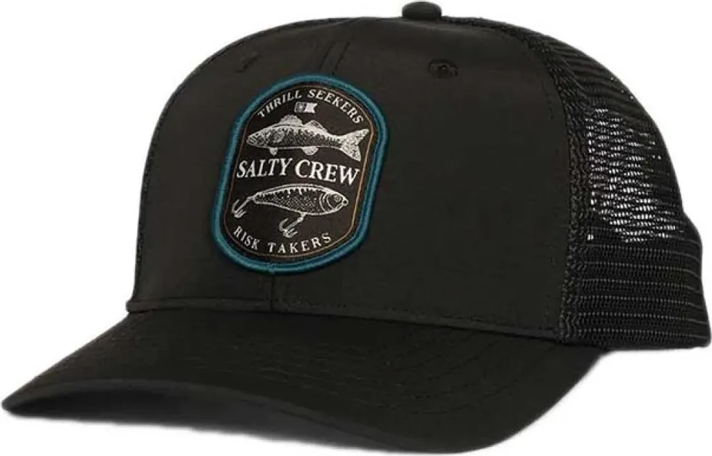 Casquette Pêche et Surf Salty Crew Baited Noire pour l'Extérieur