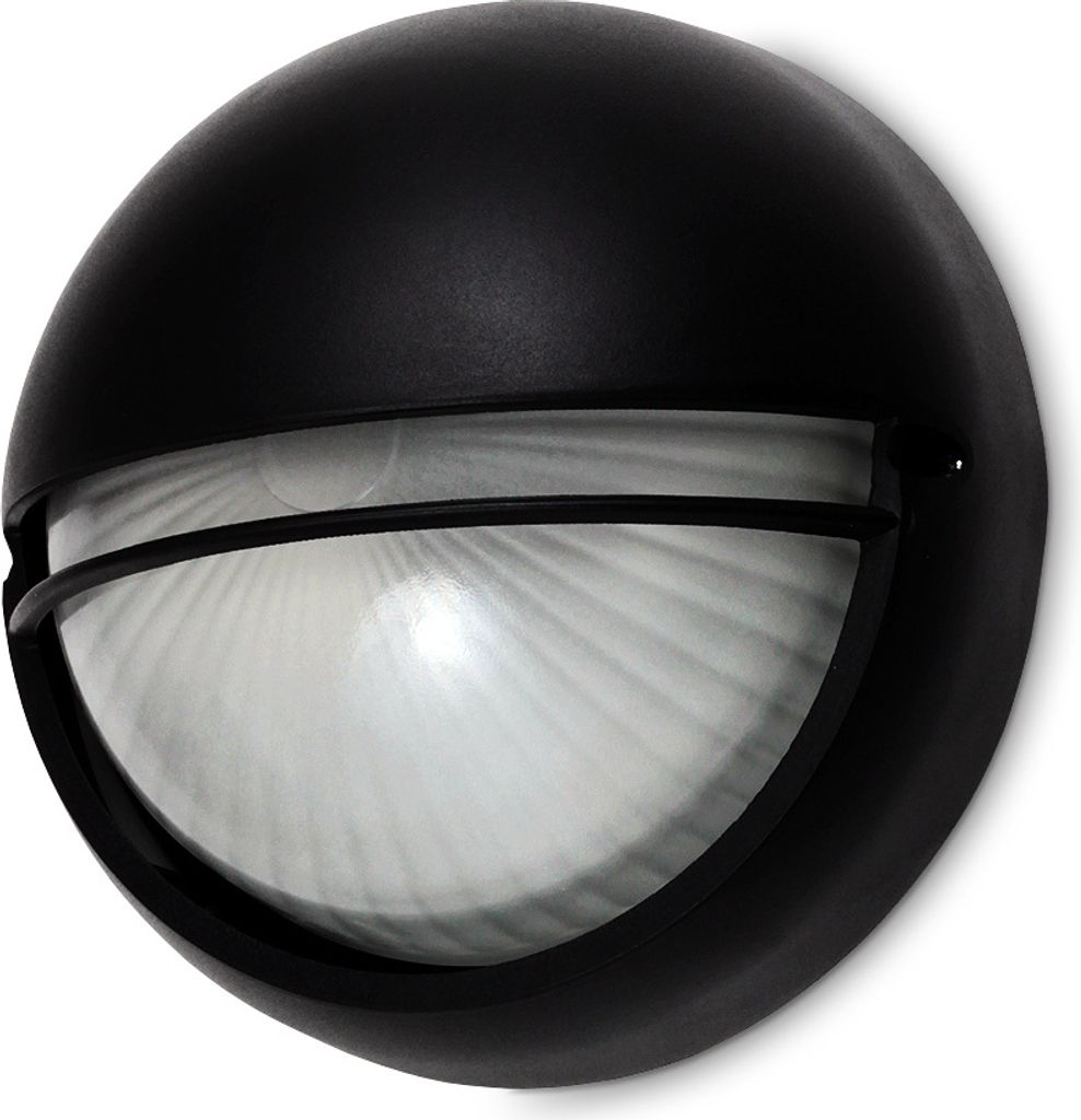 Außenlampe Wandleuchte Metal Karim mit E27 IP44 Aussenleuchte Wandlampe Flurleuchte Garten Terrasse Keller 230V Schwarz