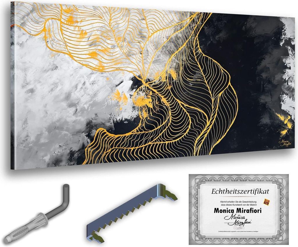 Monica Mirafiori I 100% HANDGEMALT I Gemälde "Individual" 120x60cm | Gemälde Handgemalt | Acrylgemälde | Sehr Großes Acrylbild I Moderne Kunst ...