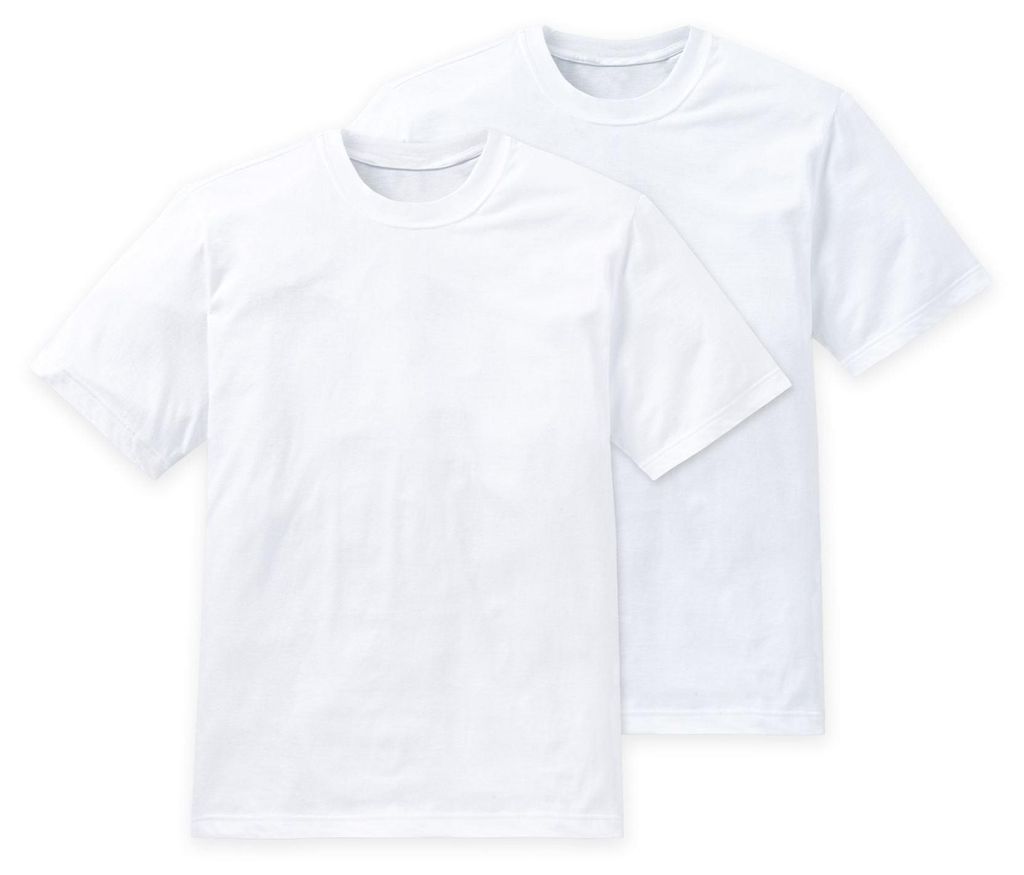 Schiesser T-shirt américain col rond pack de deux - Blanc Image du produit 