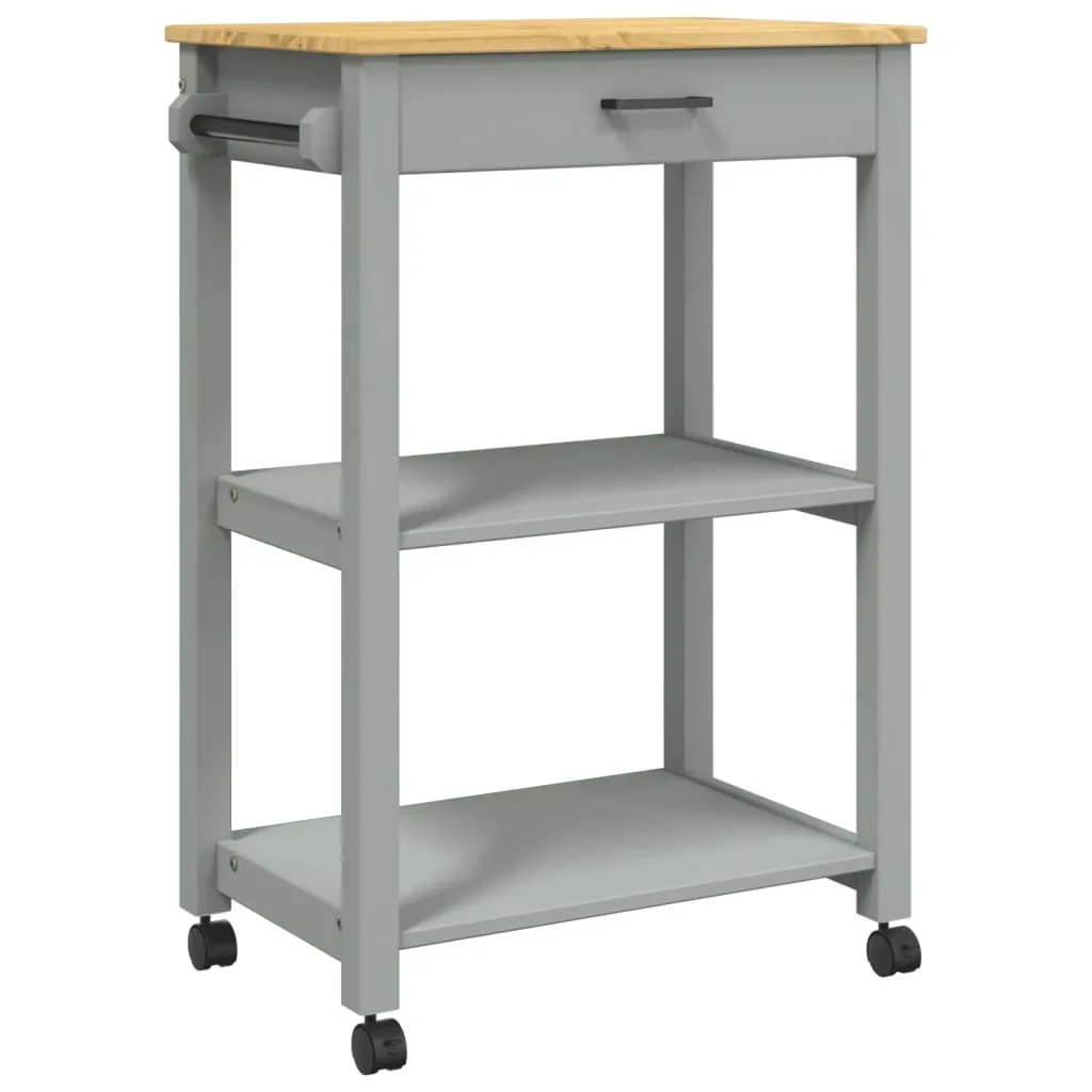 Carrello da cucina MONZA 60x40x90 cm in legno massiccio di pino