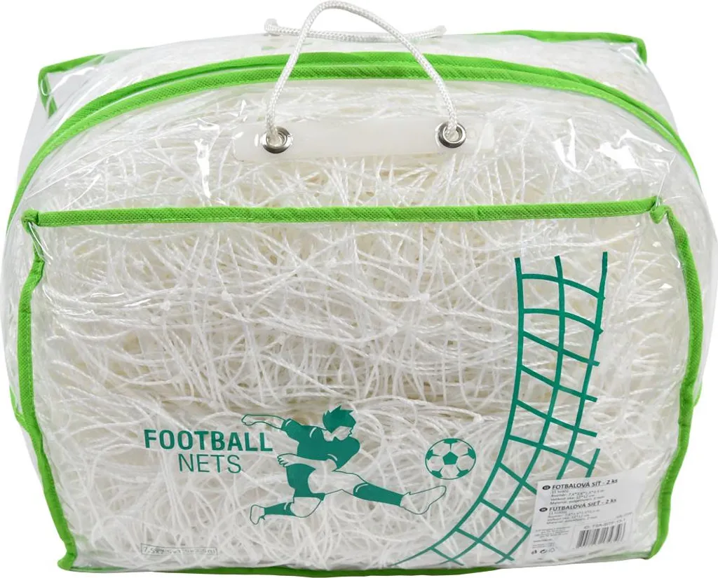 Filet de football RULYT® 2 mm blanc ultra résistant paire de filets foot