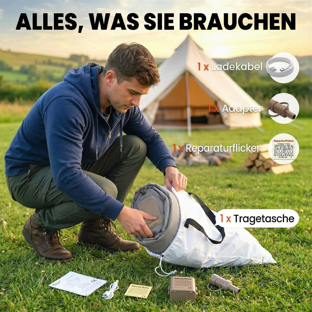 Luftmatratze 1 Person, Selbstaufblasendes Luftbett mit