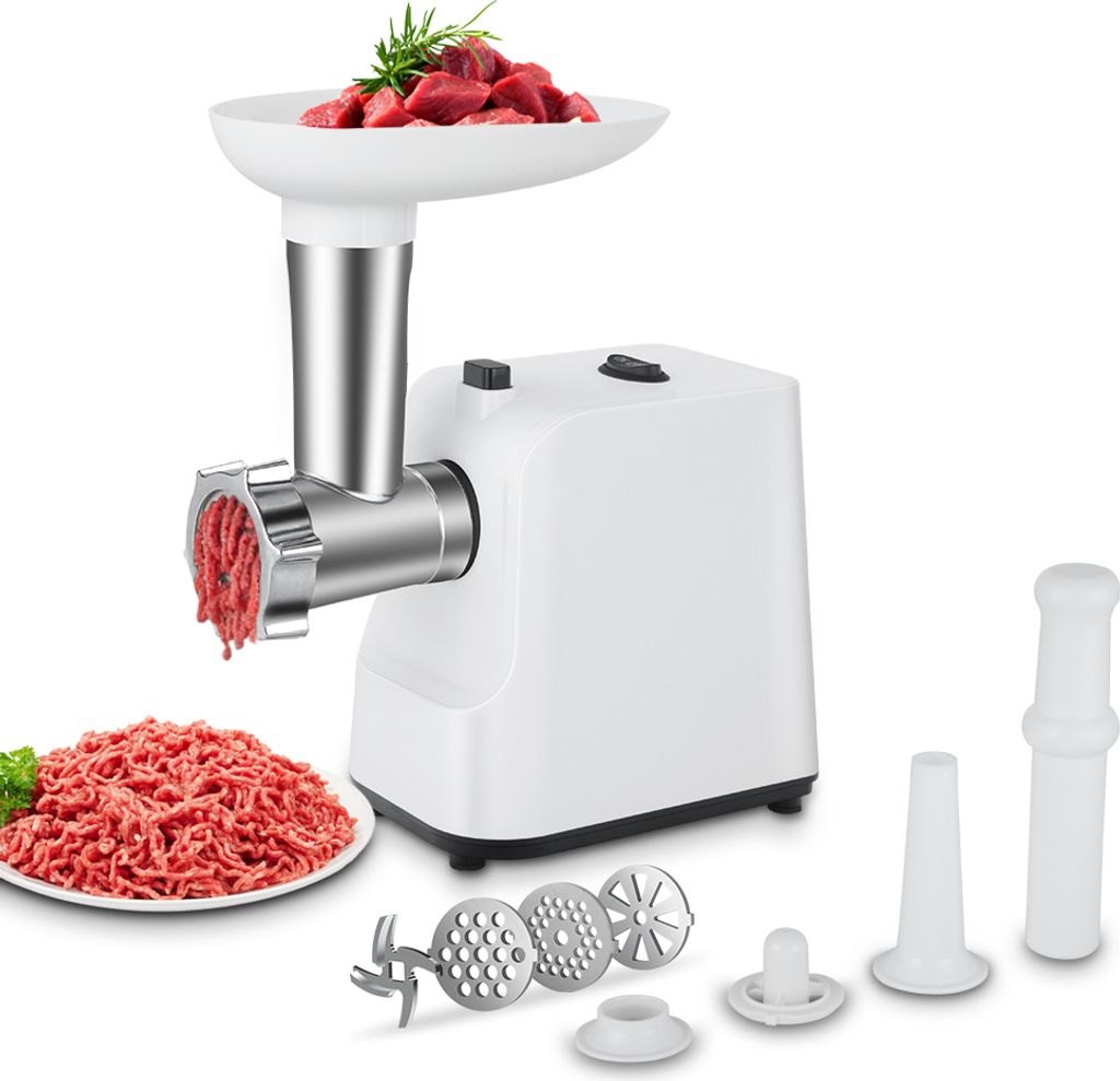 Elektrischer Fleischwolf 1000W - Profi Küchenhelfer Mit 3 Mahlplatten & Wurstfüller