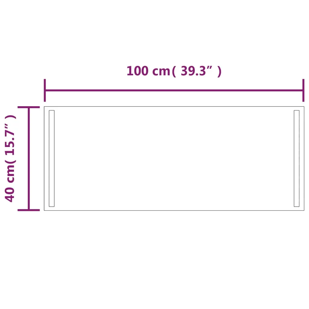 Specchio Bagno LED vidaXL 100x40 cm IP65 | Specchiera USB Smart - 6