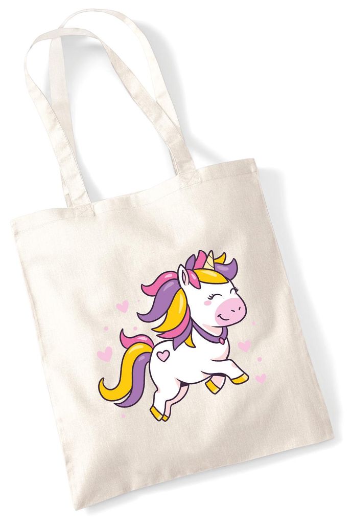 Huuraa Jutebeutel Einhorn Comic 10 Liter Natural Baumwolle Tasche Geschenkidee