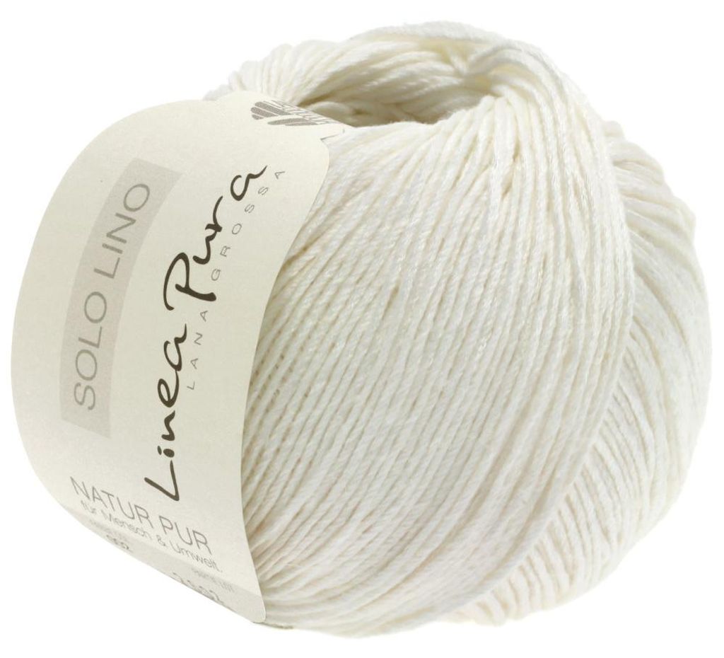 Lana Grossa - Solo Lino 0001 weiß Produktbild 