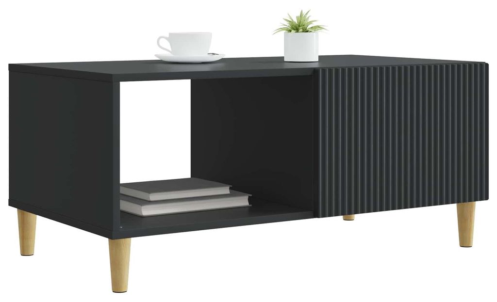 vidaXL Couchtisch Schwarz 90 x 50 x 40 cm Holzwerkstoff