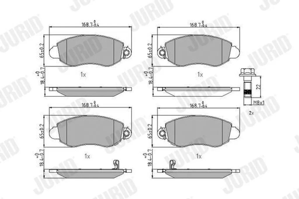 Plaquettes de frein avant JURID 573015J pour bus FORD TRANSIT