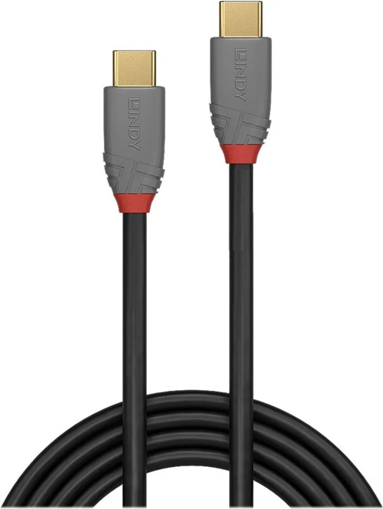 Câble LINDY USB 3.1 Type C vers C 5A PD Anthra Line M/M de 1.5m