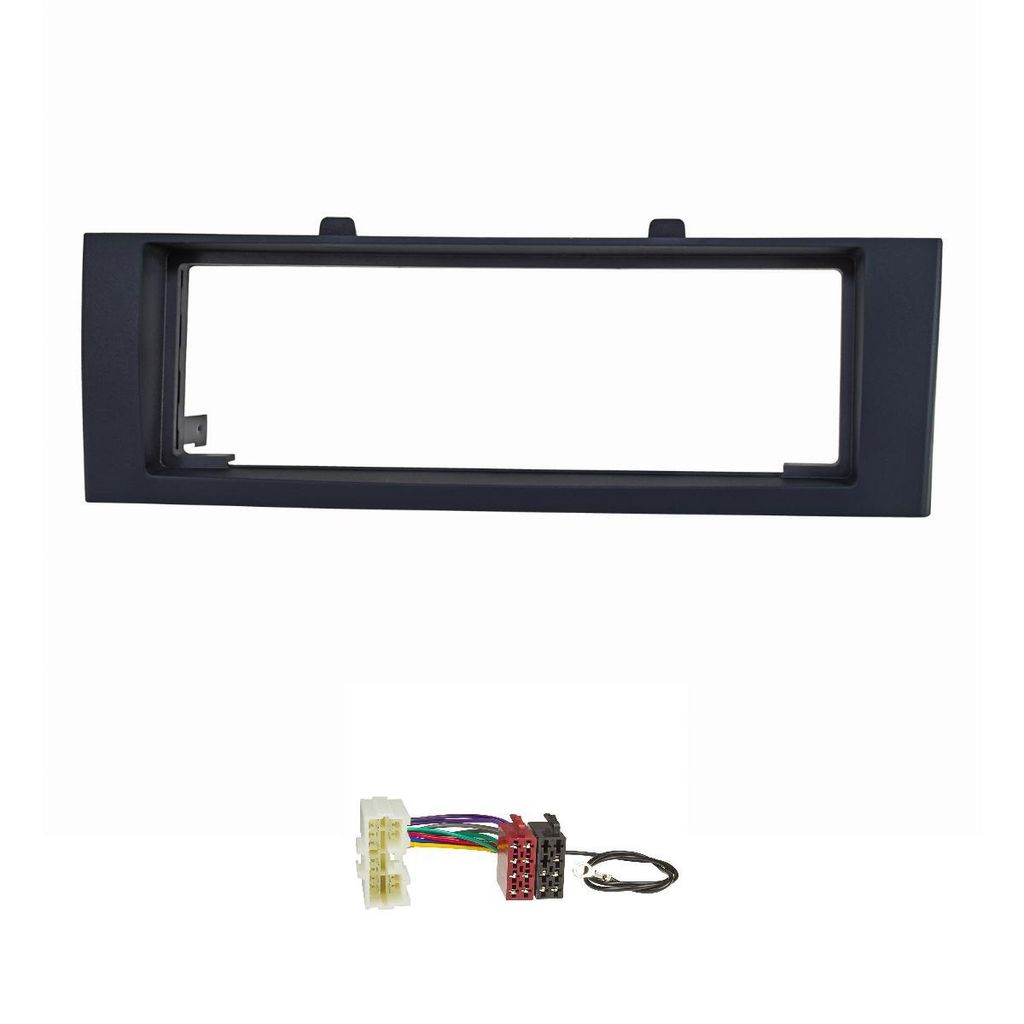 Radioblende Set kompatibel mit Mitsubishi Colt Typ Z30 Bj.2004-2008 dunkelgrau mit Radioadapter ISO