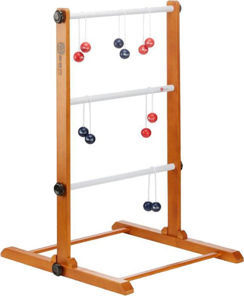 Profi Original 2025 Leitergolf Spiel - Top Qualität Leiterspiel Wurfspiel - mit offizielle Golf Bolas (Rod und Blau) - inkl. Luxus Tragetasche ...
