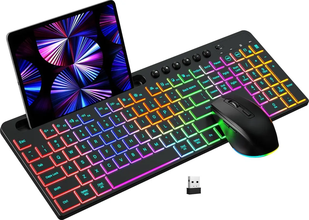 Ensemble Clavier et Souris sans Fil contre la Fatigue Visuelle et Mains