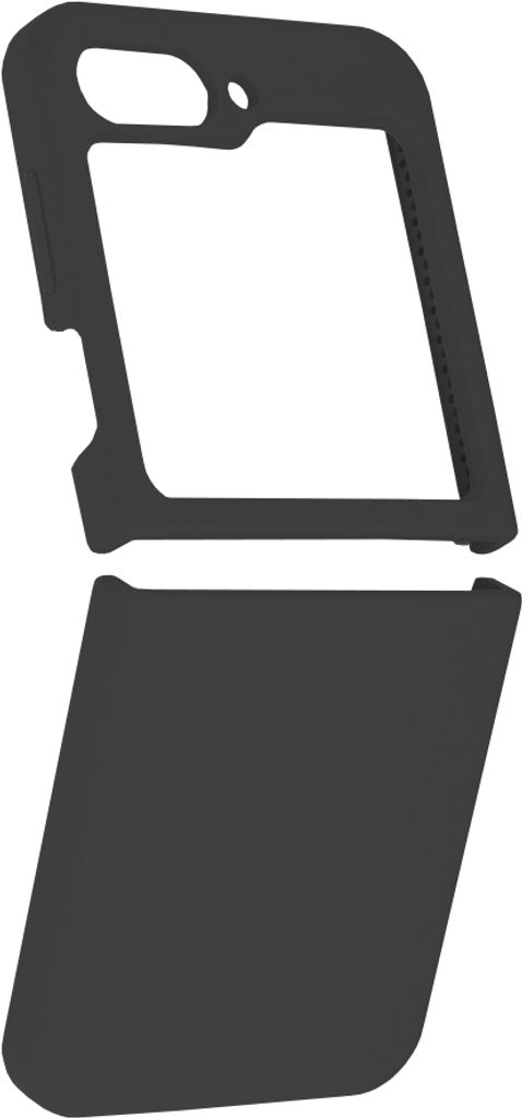 Techsuit Black Silicone Back Cover Hlle fr Samsung Galaxy Z Flip 6 - Schwarz