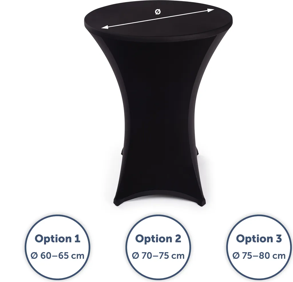 Housse Table Haute Stretch : Solution Zéro Pli et Pieds Ultra-Résistants - 2