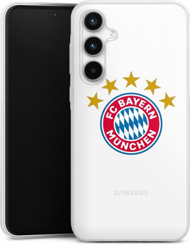 DeinDesign Slim Hülle für Samsung Galaxy A35 5G Silikon Case Ultra Dünn Handyhülle FC Bayern München FCB Sterne