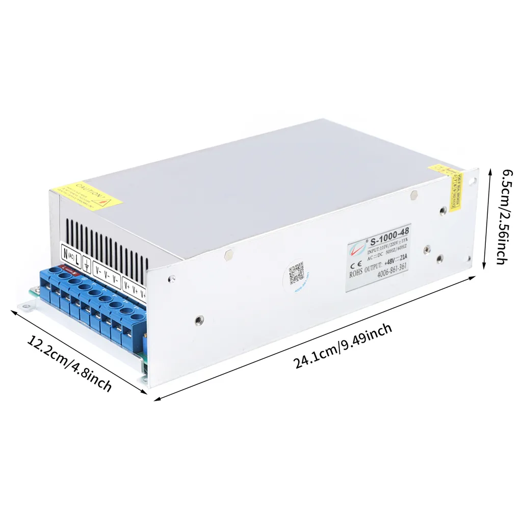 Driver LED 48V 1000W haute puissance alimentation DC ventilée