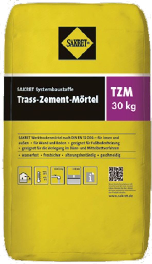 SAKRET Trass-Zement-Mörtel TZM 30kg Produktbild 