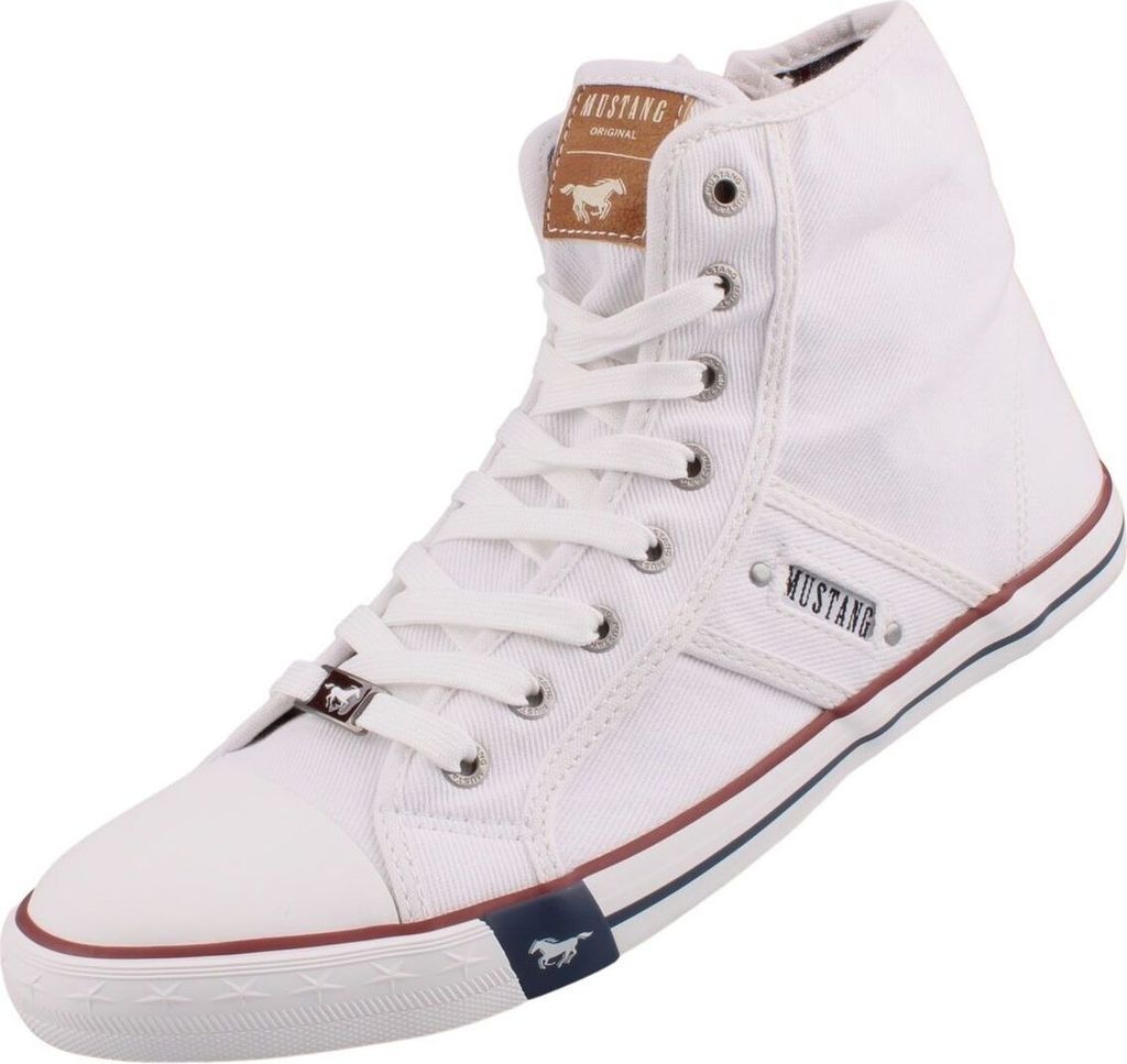 Mustang Damen Canvas High Top Sneaker Weiß Produktbild 