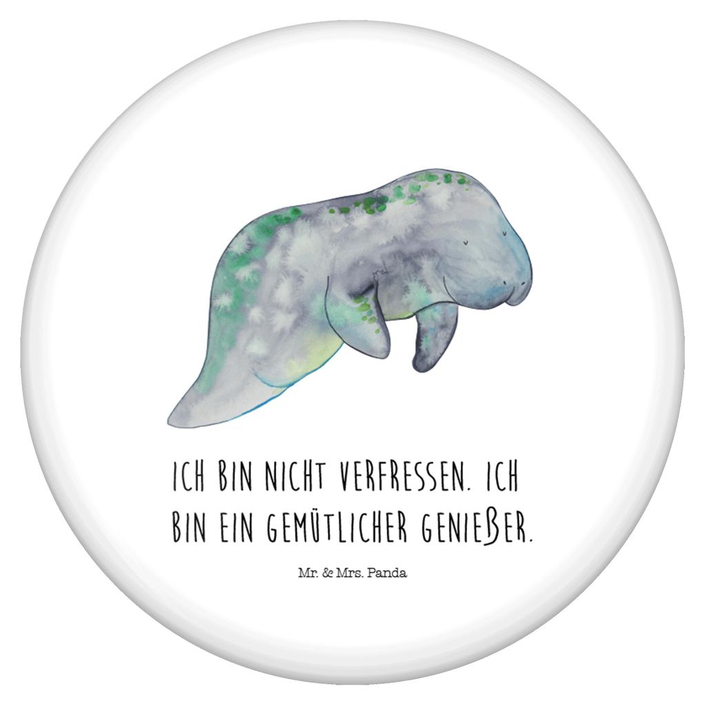 Mr. & Mrs. Panda Badge Seekuh Chillen - Weiß - Geschenk, Fun-Button, Essen, Süßigkeiten, Diät, Meerestiere, Plakette, Abnehmen, Ansteck Pin, Bu...