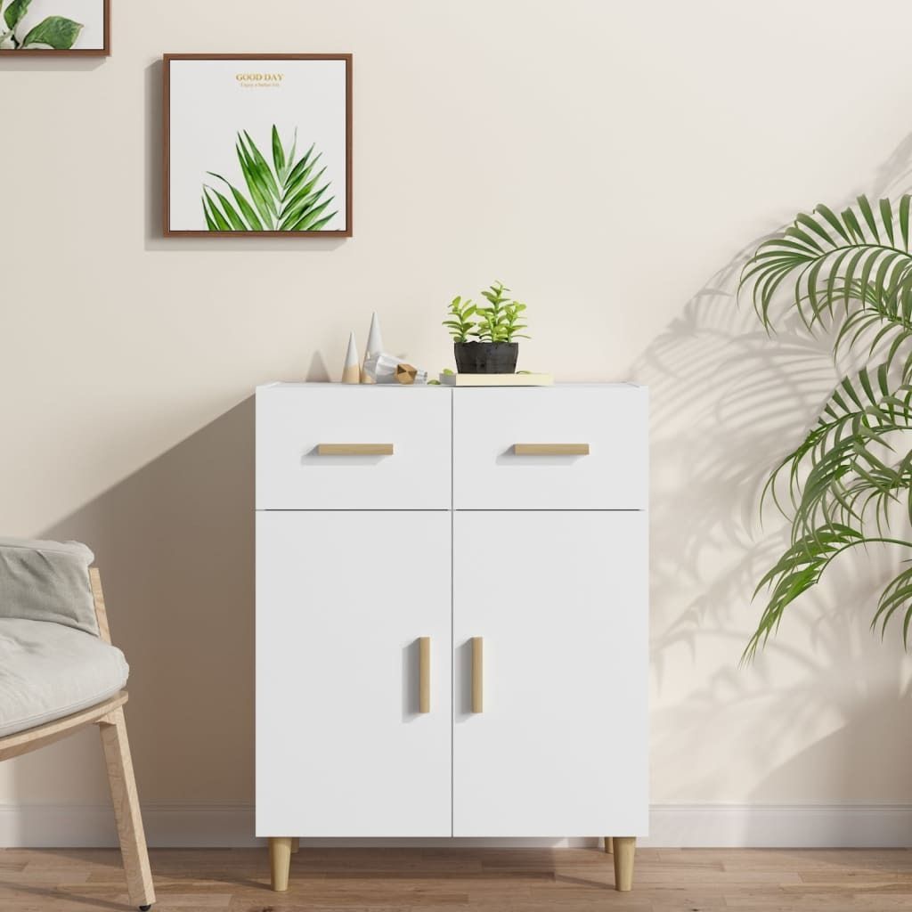 The Living Store Sideboard Weiß 69,5x34x89 cm Holzwerkstoff