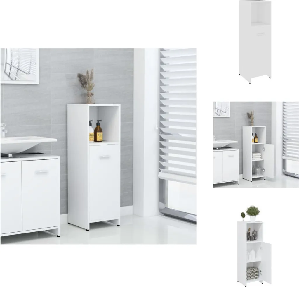 Mobiletto Bagno Slim 30x30x95 cm vidaXL Bianco | Design Scandinavo