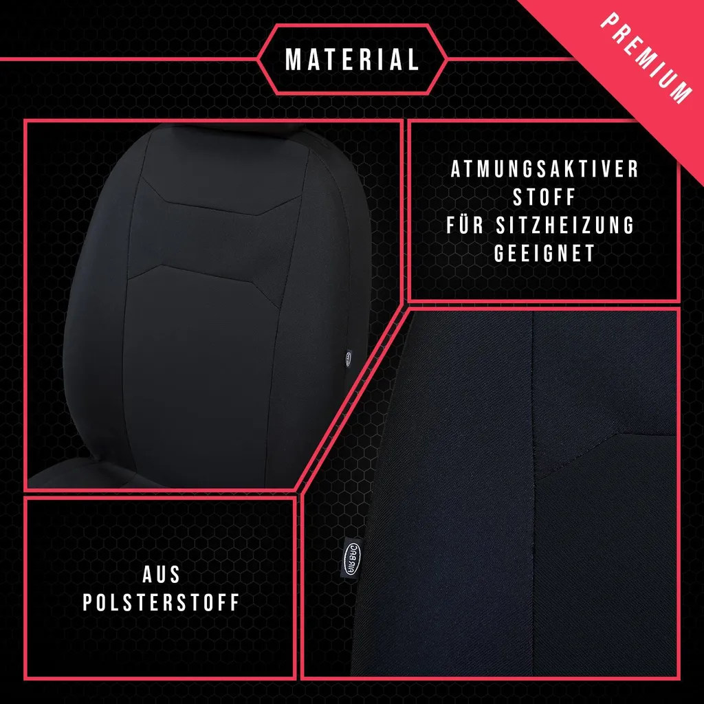 Coprisedili Auto Neri Honda Civic V - Comfort e Stile Universale Nero Set - 7