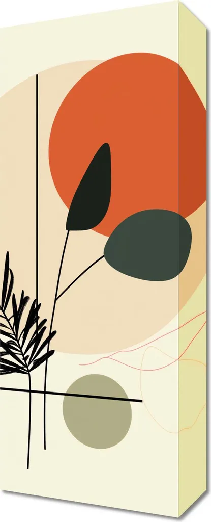 Quadro Tramonto sull'oasi 20x50 cm | Stampa su Tela Canvas per Arredo Casa